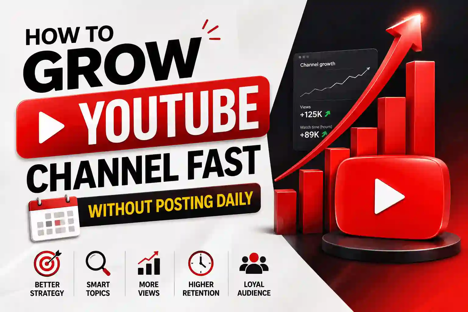 How to grow a YouTube channel fast with better strategy, topics, views, and retention.