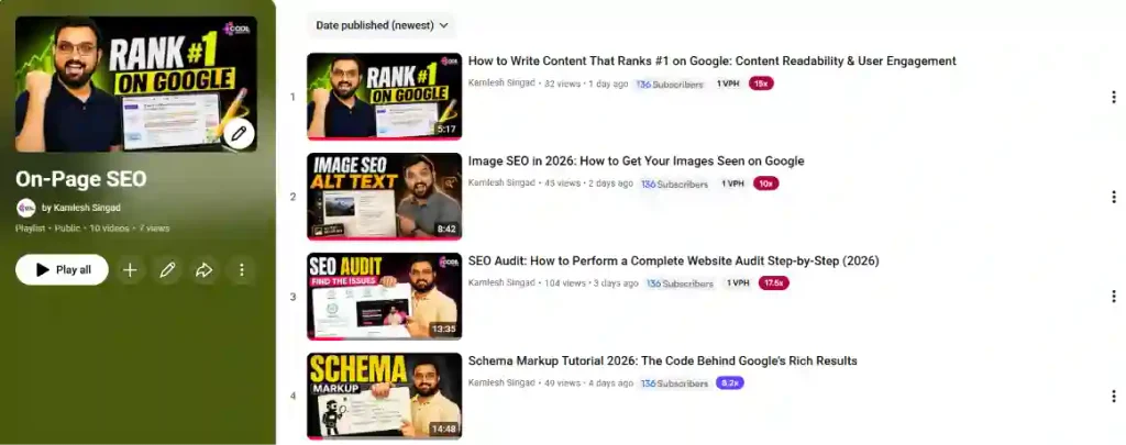 How to Get 4,000 Watch Hours on YouTube Faster: Playlist edit screen in YouTube Studio 