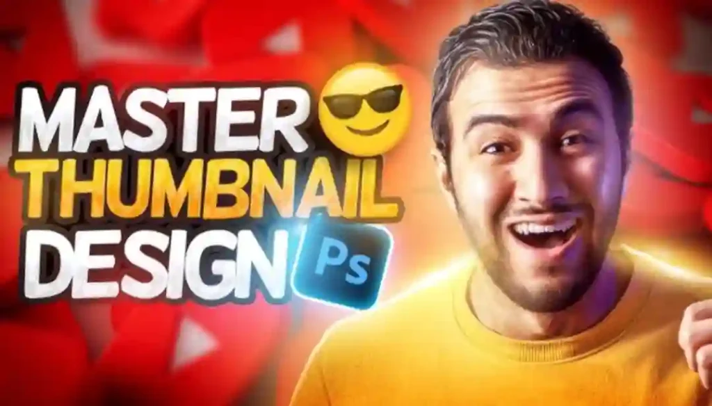 YouTube thumbnail design showing an influencer.